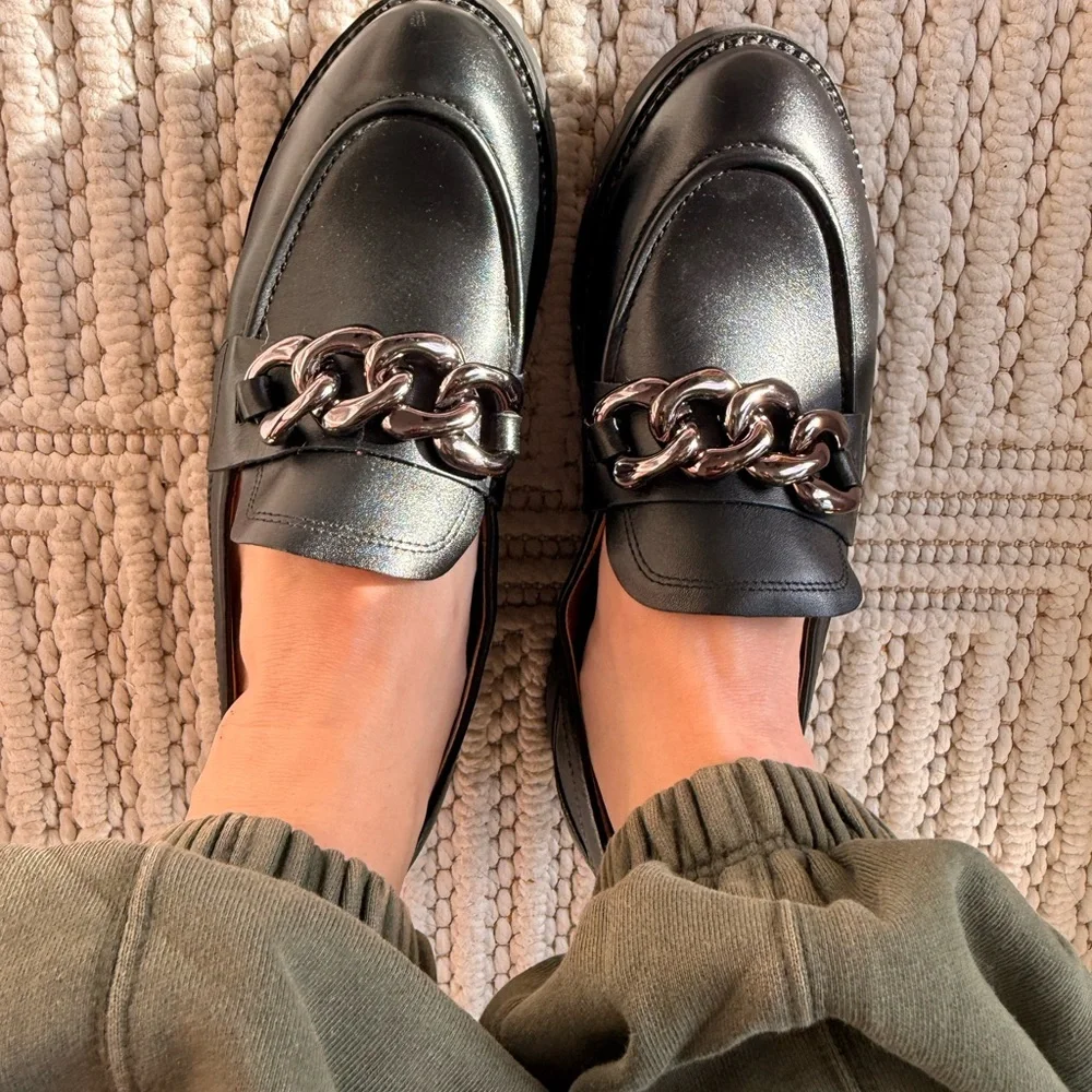 Frankie4 “Saint Black” Loafers with Silver chain - Picture 7 of 7